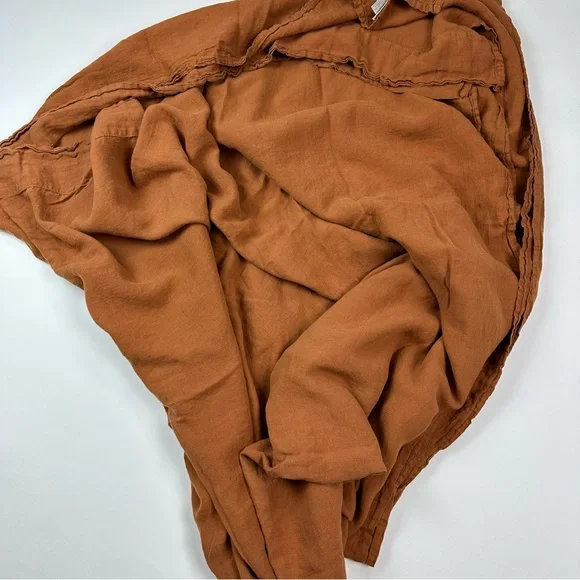 Parachute Linen Full Queen Flat Sheet Earth Tone - Picture 6 of 6